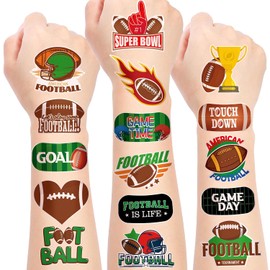 Fovths 144 Tatuajes Temporales de Fútbol, Pegatinas con Caras de Balones de Fútbol para Fiestas Temáticas Deportivas, 24 Diseños.