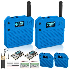 2Pack ESP32 LoRa V3 Development Board + 3.7V 3000mAh Battery + Custom Case Set - with 915MHz Meshtastic Antenna and SMA Antenna Surport WiFi Bluetooth LoRa V3 Devices for Arduino LoRawan IOT N33 Blue