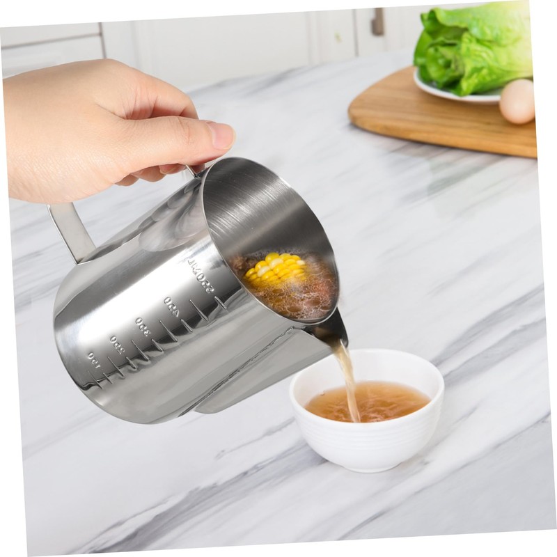Gatuida Filtered Oil Pot Stainless Steel Strainer Steel Strainer Easy