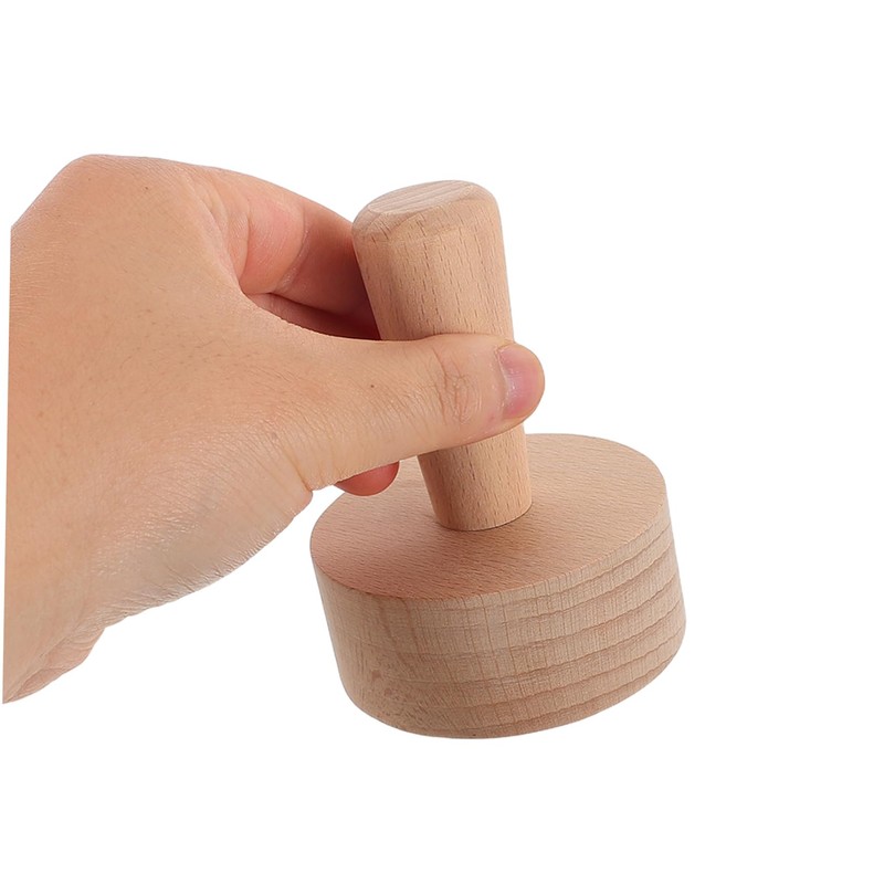 FUNOMOCYA Tart Press Tool: Wood Egg Tart Pastry Tamper Tool