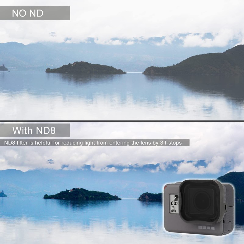 GEPULY 3-Pack Camera Lens Filter Set for GoPro Hero 5/6/7