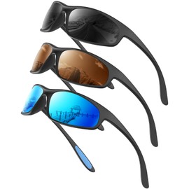 KALIYADI Sport Sunglasses-for-Men Polarized Mens-Sunglasses: Sports Sun Glasses With UV Protection for Running Cycling