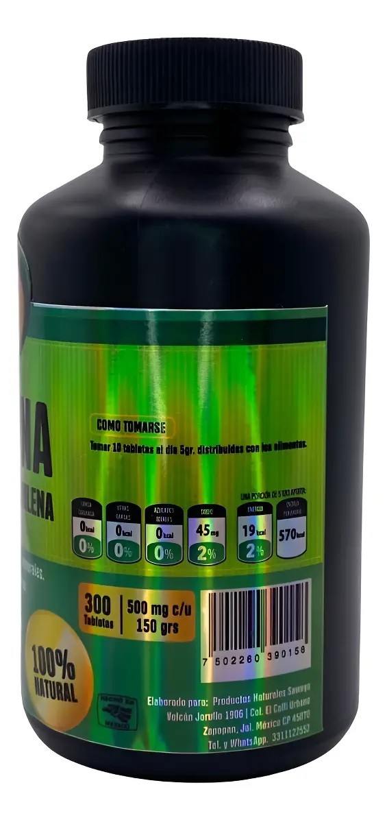 3 Pack Spirulina Máxima Orgánica Chilena 300tabs 150gr Cu.