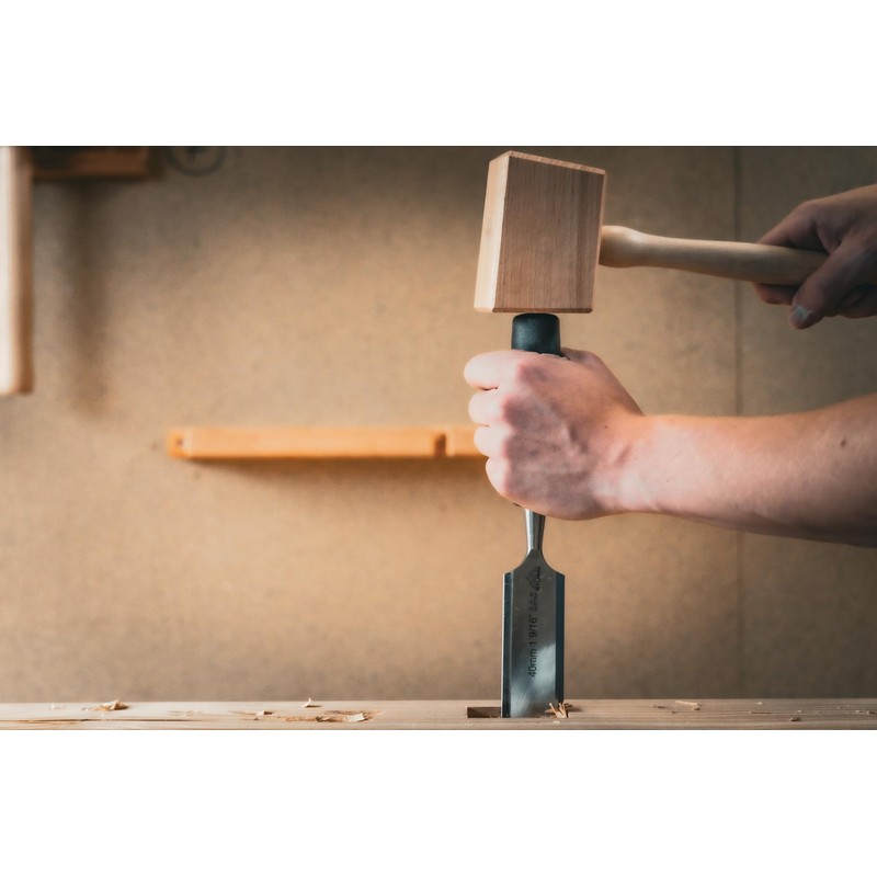 Stubai 354330 Wood Chisel, Black, PP-Handle 30 mm, Silver