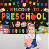 Welcome to Preschool Backdrop Banner First Day of School Party