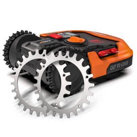 Lawnmower Robot Spikes for Worx Landroid Model S/M Lawnmower, Thickness 2 mm, Traction Improvement, Lowered Screw Holes, Polished Deburred, Robot Wheel Size Diameter 205 mm