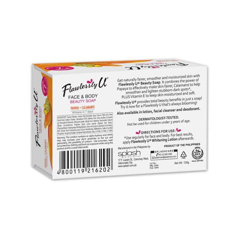 Flawlessly U Papaya & Calamansi Face & Body Beauty Soap