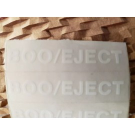 Super Chexx & Pro Bubble Hockey - White - BOO / EJECT Decal - QTY:1 - New OEM