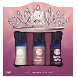 Woolzies Queen Essential Oil Set of 3 | Includes Diamond Bright, Palace Garden, & Royal Reset | Therapeutic Grade Aromatherapy Oils for Diffuser, Massage, or Topical Use | 10 ML