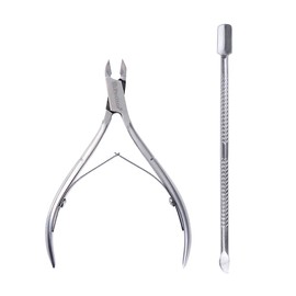 Nail Care Tool Cuticle Care Cuticle Nipper Metal Pusher Set Petitor Cuticle Nipper Set Nipper Pusher Set of 2