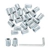 uxcell 50 Pcs Threaded Insert for Wood, 1/4" - 20