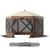 10X10FT Pop-Up Gazebos Outdoor Canopy Waterproof Event Tent with Mosquito