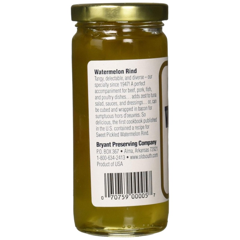 Old South Sweet Pickled Watermelon Rind 10 oz Jar (6