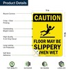 Caution Floor May Be Slippery When Wet Osha Sign, 10x7