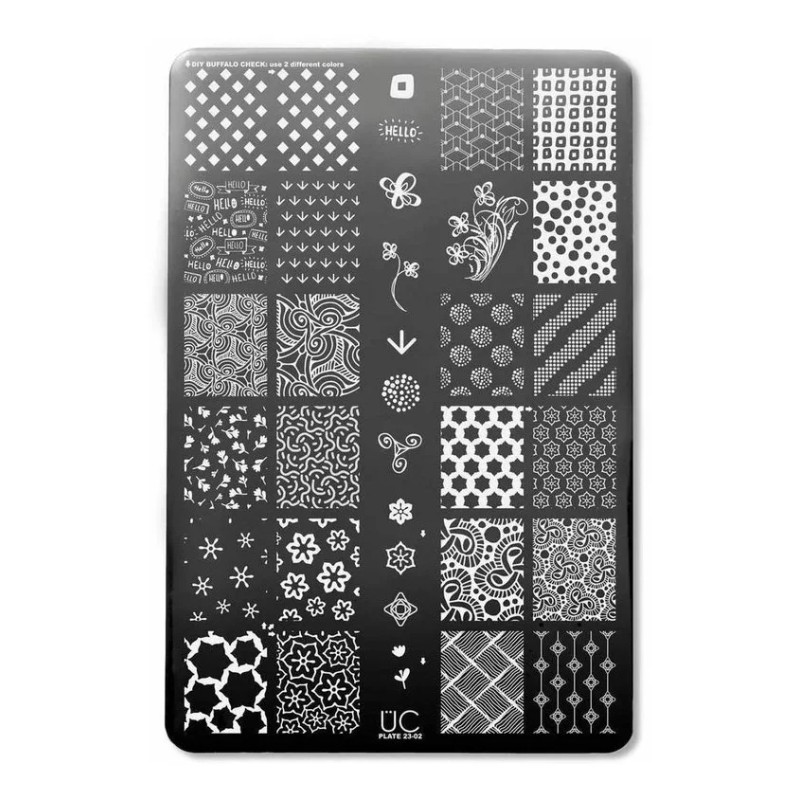 Uberchic Colección #23 Con 3 Placas Para Estampado De Uñas