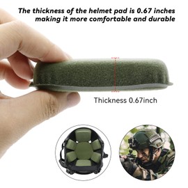 Universal Airsoft Helmet Padding,Helmet Replacement Foam Padding Kits Set,Helmet Pads Airsoft Helmet Accessories for Fast/Mich/ACH/USMC/PASGT Helmet(Green)