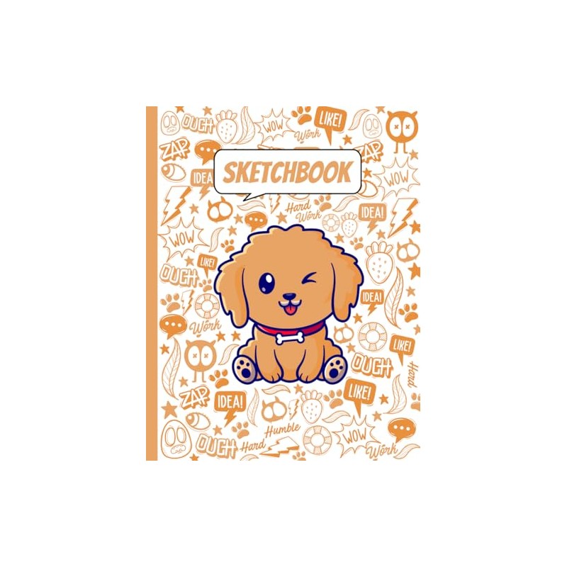 Sketchbook: Cute Goldendoodle Dog - Large Notebook for Drawing, Doodling,