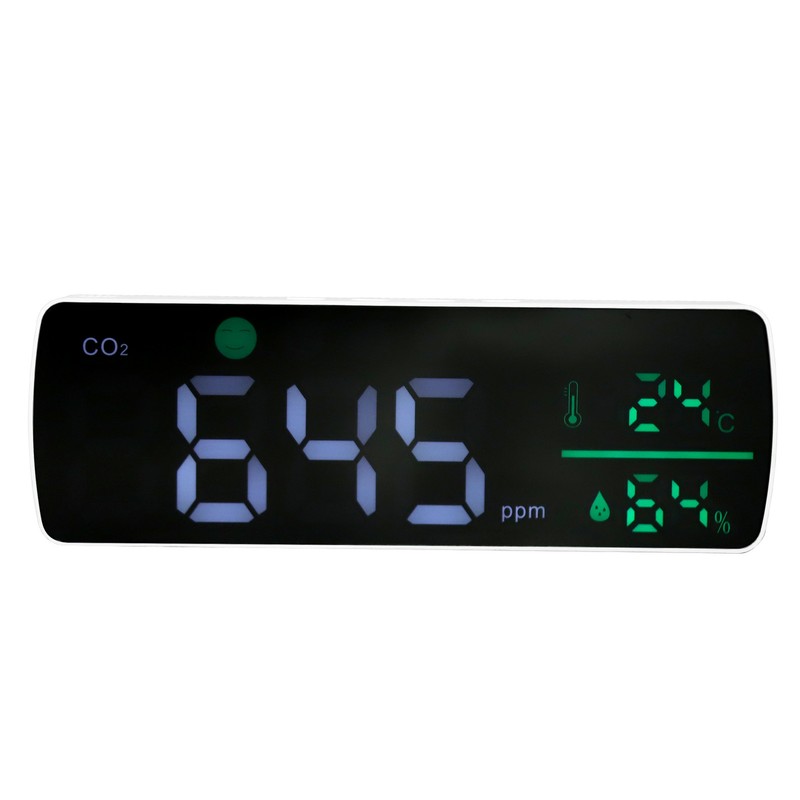 CO2 Monitor High Accuracy Far Infrared Sensor 2000MAH Battery Temperature