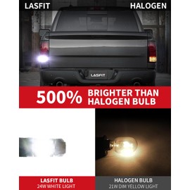 LASFIT T3 7443 7440 LED Bulb Reverse light with Built In Resistor Canbus Ready 7441 7444 W21W LED White Bulb for Backup Parking Daytime Running Light Side Marker Turn Signal(2pcs)