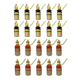 shymie Gold Plated Speaker Terminal Banana Plug Compatible Terminal Pin 3.3cm Audio Stereo Red Red Black Black 10pcs Each 20pcs