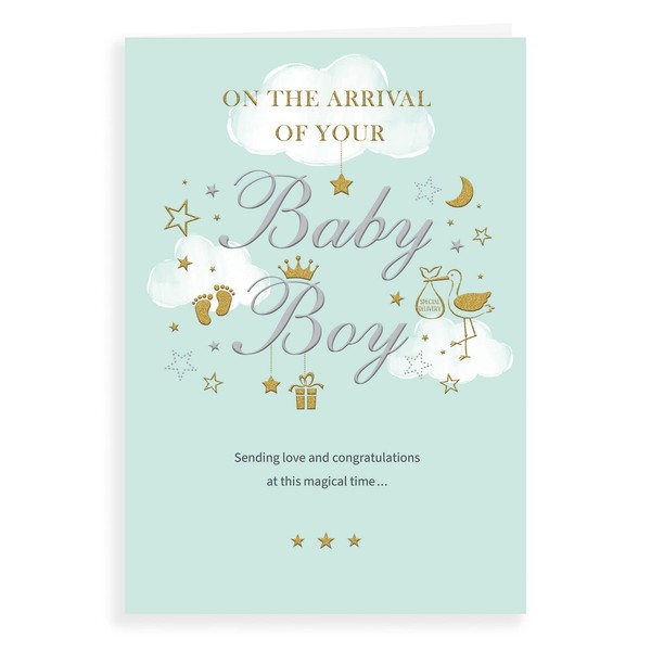 Regal Publishing Classic Baby Card Baby Boy - 9 x 6 inches