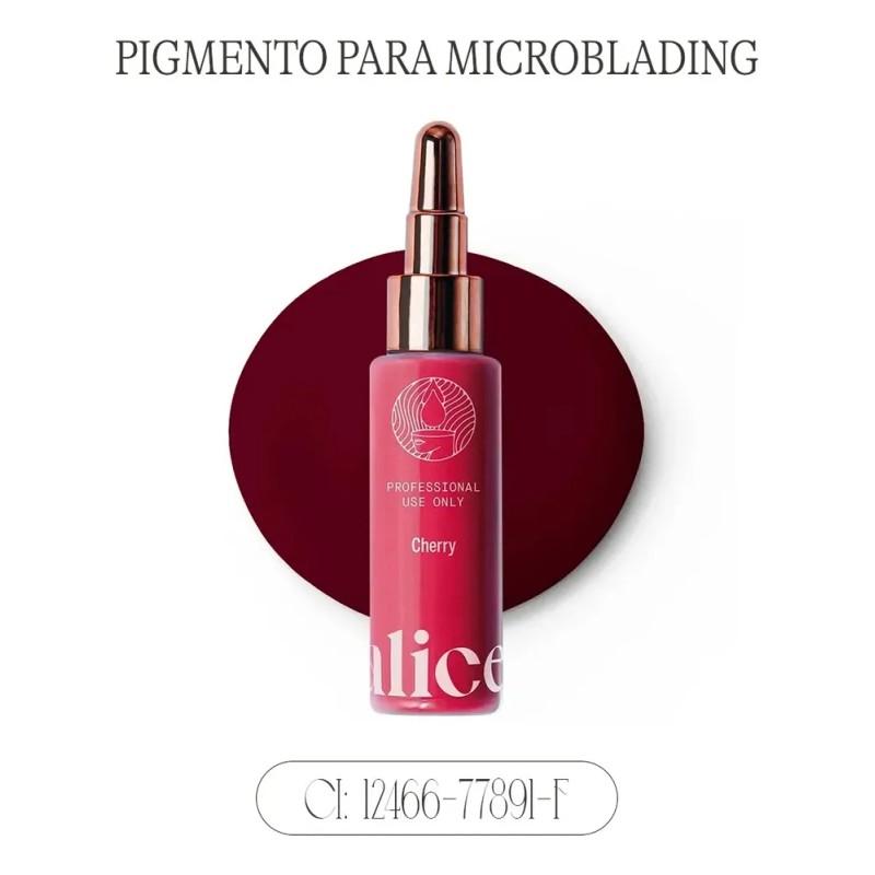 Pigmentos Alice Cosmetics Microblading Labios Cherry 2 Piezas