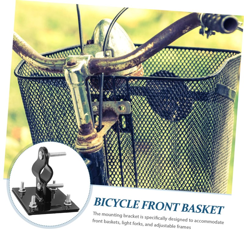 KOMBIUDA Practical Bike Basket Fixer Durable Front Mounting Bracket for