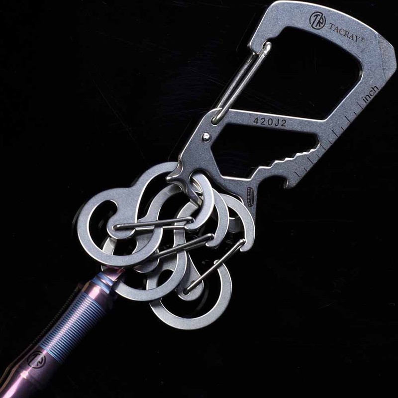 TACRAY Carabiner Keychain Clip, Anti-lost key holder and Quick Release