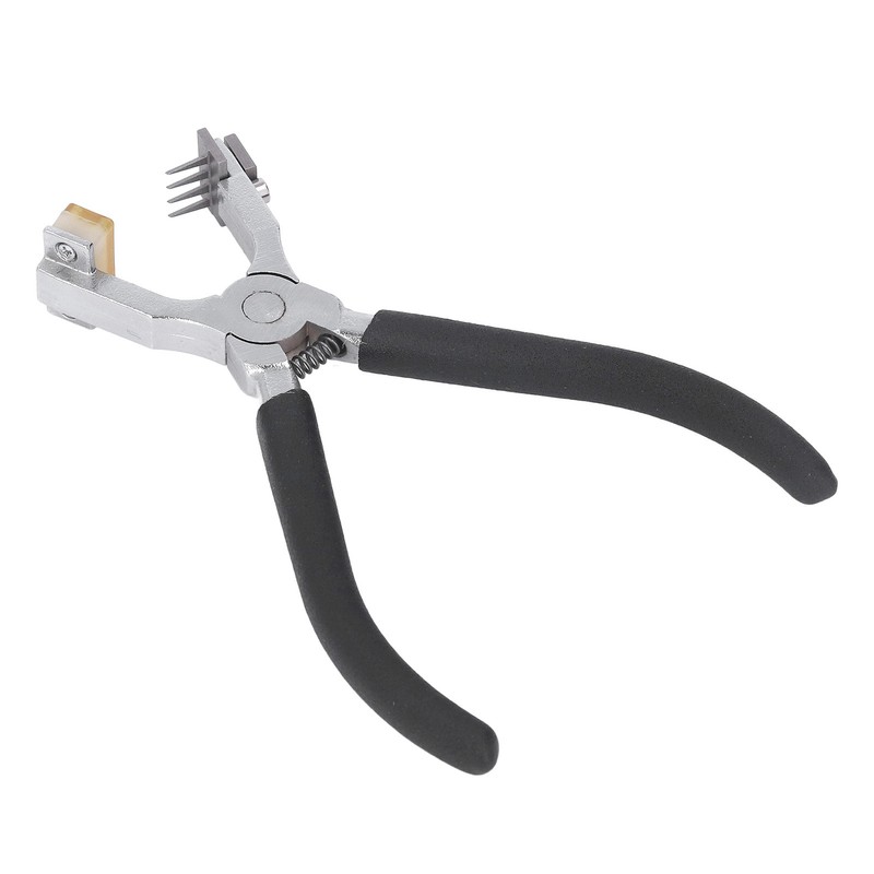 Silent Leather Hole Punch Double Lever Replaceable Head Rhombus Cutting
