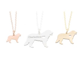 Bernese Mountain Dog Necklace - IBD - Berner - Personalize Name Date - Pendant Size Options - Sterling Silver 14K Rose Gold Filled Charm