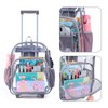 Rolling Clear Backpack, Heavy Duty See Through Bookbag, Transparent PVC