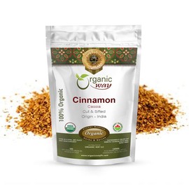 Organic Way Premium Cinnamon Cassia Cut & Sifted (Cinnamomum cassia) - Adds Flavour & Aroma | Organic & Kosher Certified | Vegan, Non GMO & Gluten Free | USDA Certified | Origin - India (1/4LBS /4 OZ)