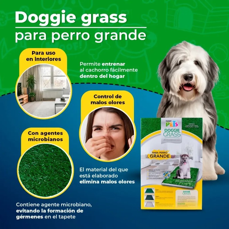 Tapete Entrenador Doggie Grass 3 Capas Grande Para Perro