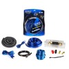 Absolute KIT0BL Complete 0 Gauge Blue Amp Kit with RCA