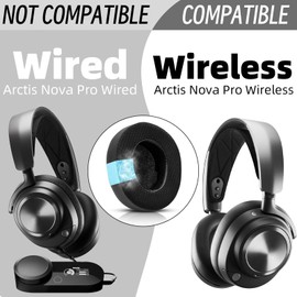Arctis Nova Pro Kopfhörer Ohrpolster, Kühlgel Ersatz Ohrpolster für Steelseries Arctis Nova Pro Kabellose Kopfhörer, Ohrpolsterkissen mit hoher Dichte-Geräusch-Isolationschaum, zusätzliche Dick