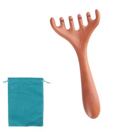 Wooden Gua Sha Scalp Massage Comb - Massage Brush Hair, Head Massage Brush, Gua Sha Comb, Scalp Massage Brush, Face Comb for Neck Lymph Self Care, Sandalwood Scalp Massagers