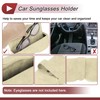 X AUTOHAUX Car Sunglasses Case with Magnetic Universal Sun Visor