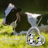 PROESS Animal Mother Daughter Necklace 925 Sterling Silver Cow Dinosaur