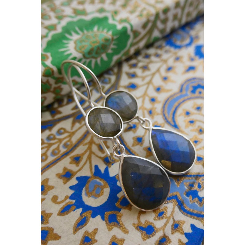 Labradorite Sterling Silver Earrings