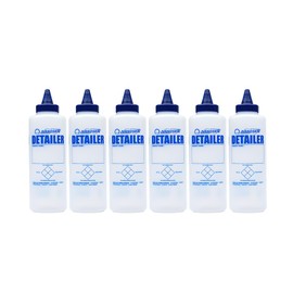 Nanoskin 6-Pack 16 Oz. Squeeze Bottle with Twist Top Dispensing Cap for Auto Detailing, Household Cleaning, Car Care, Applying Wax & Polish, Liquid Storage | Durable, Clear, Easy to Use, Leak-Proof