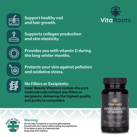 Inner Beauty Vitamins, with Marine Collagen, Retinol and Biotin