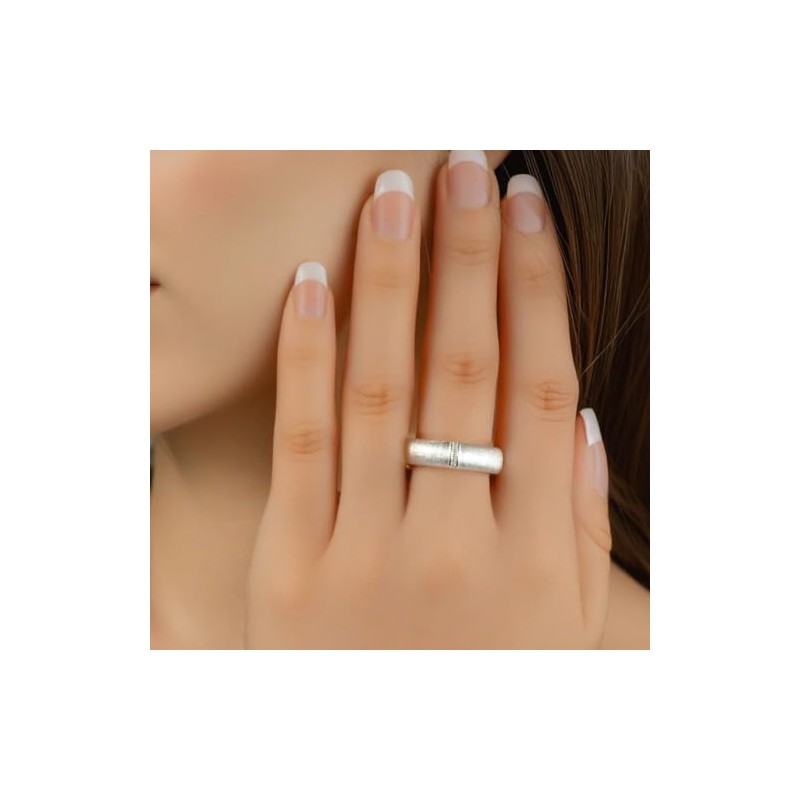 NicoWerk SRI1111 Women's Ring 925 Silver Adjustable 925 Silver Brushed