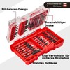 Geinxurn 55-Piece Screwdriver Bit Set Made of Impact-Resistant, S2 Steel,