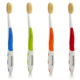 MOUTHWATCHERS Dr Plotkas cepillo de dientes manual con cerdas suaves para uso con hilo dental, cepillo de dientes suave para adultos, ultra limpio, bueno para dientes y encías sensibles, variedad de 4