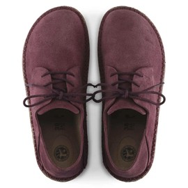 Birkenstock Gary Suede Leather Sneakers with Anatomically Shaped Footbed and Thermo Rubber Sole - Maroon - 1020307