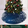 ATTX Winter Blue Snowflakes Tree Skirt Home Decoration Large Round