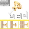 HUGOLEM 20 Pack Golden Plated Round Shining Kitchen Cabinet Knobs