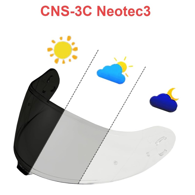 ZQIYDYP Neotec 3 Helmet Visor Replacement,UV Protective Scratch-Resistant Helmet Face