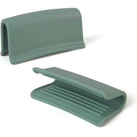 Carrotez Silicone Pot Holders, Heat Resistant Pot Handle Covers for Kitchen, Accessories for Cast Iron or Ceramic Dutch Ovens, 1 Pair (2 pcs) - Soy Green