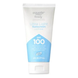 Equate Beauty Bloqueador Solar Ultra Ligero Spf 100 177 Alta Protección Rostro Cuerpo Textura Ligera Secado Rápido Resistente Agua Amplio Espectro